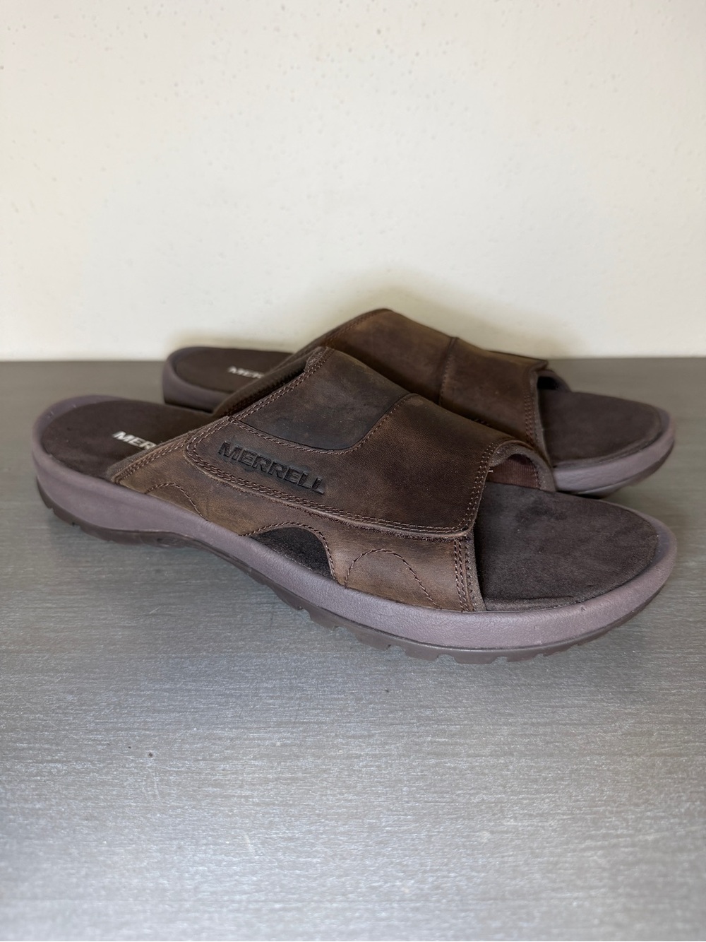 Merrell Sanspur 2 Leather Slide Sandals Comfort Performance Footwear Mens 12